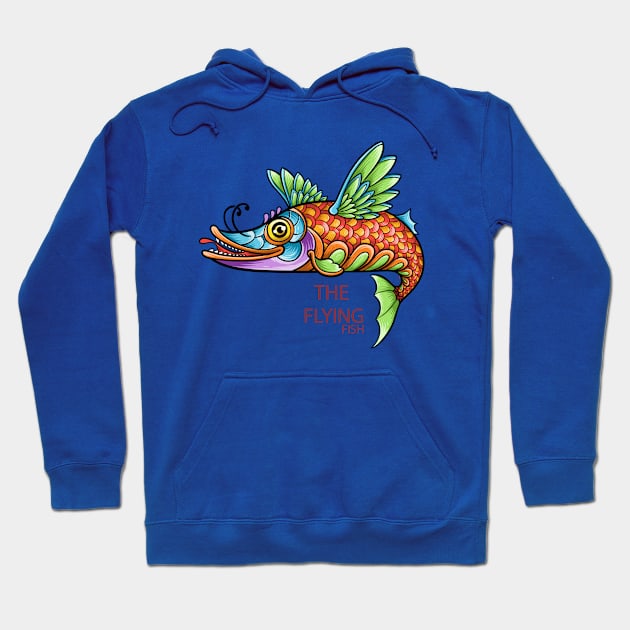 The Flying Fish Colorful Hoodie by Mako Design 